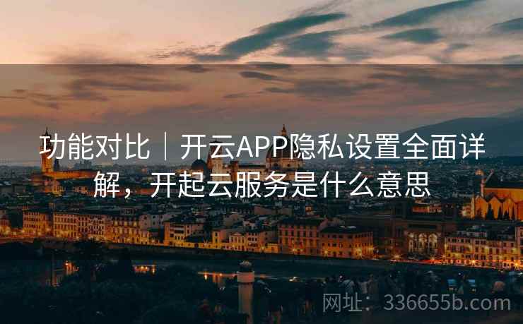 功能对比｜开云APP隐私设置全面详解，开起云服务是什么意思