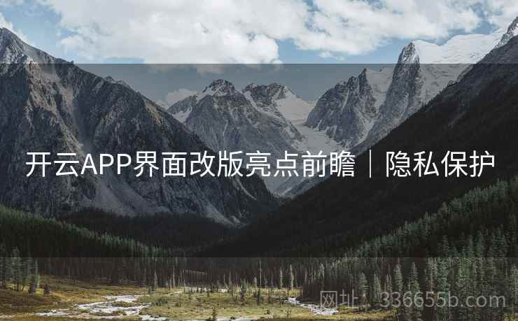 开云APP界面改版亮点前瞻|隐私保护